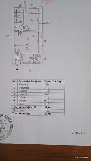 2 camere Berceni Str. Argeselu  Mobilat + Utilat Bloc reabilitat36 mp - 11