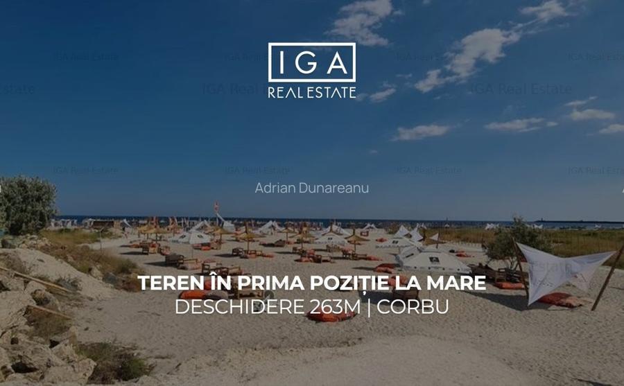 Teren in prima pozitie la mare | deschidere 263m | CORBU Teren in prima pozitie la mare | deschidere 263m | CORBU
