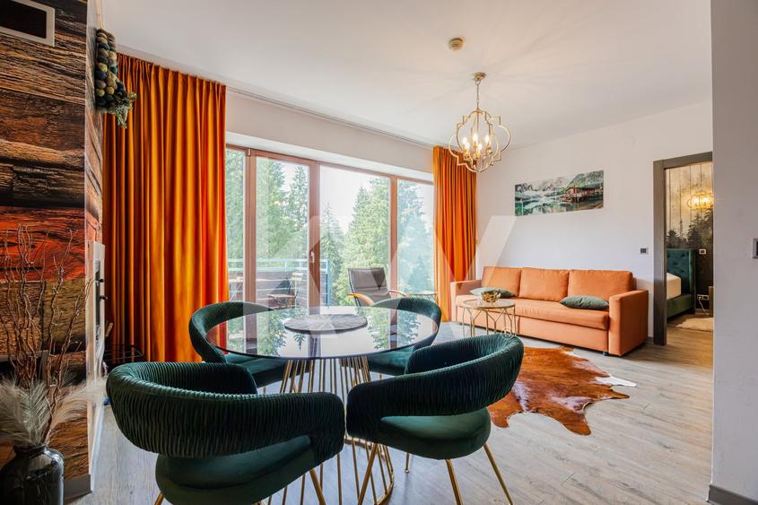 Apartament cu 2 camere decomandat, mobilat în Poiana Brașov