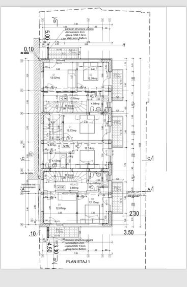 Triplex superb cu 3 apartamente individuale pe 2 nivele P+1+2E in Bucurestii Noi - 15