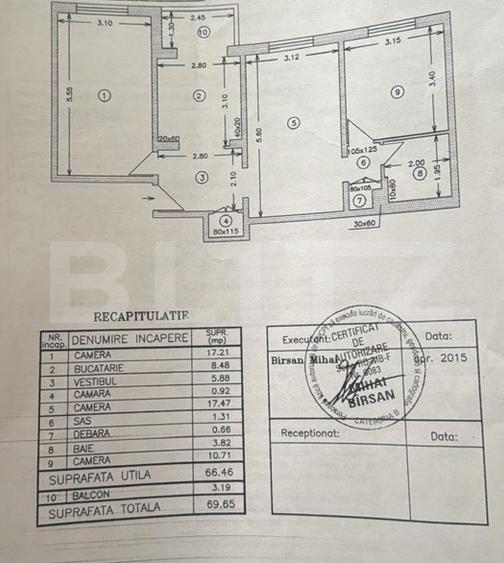 Apartament 3 camere, 69 mp - Buzoieni - Piata Rahova - 9