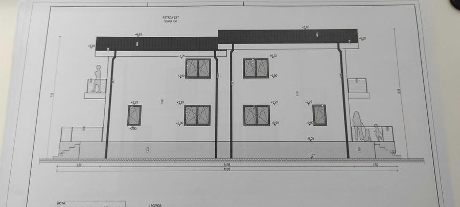 Teren intravilan cu proiect casa duplex - 3