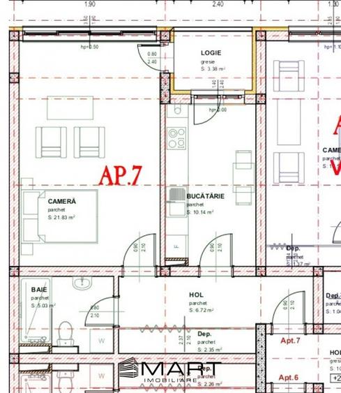 Apartament 47 mp etaj 1 zona Brana - 6
