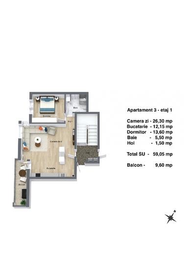 Dezvoltator - Apartament 2 camere - 1