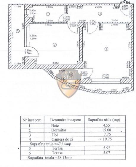 2 camere , Energia, Baba Novac, 58.13 mp, 2 balcoane - 6
