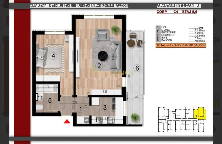 NOU Metrou Berceni Apartament 2 camere 57.5 str Biruintei - 5