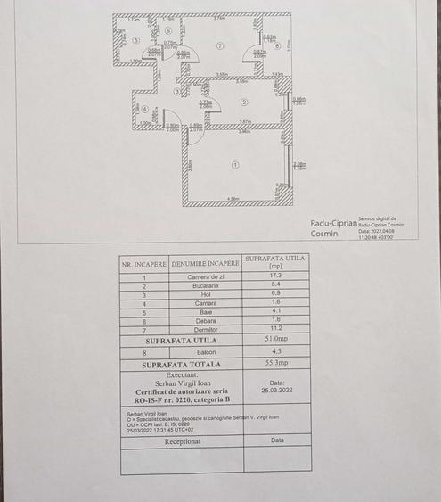 Apartament cu 2 camere decomandat în Dacia