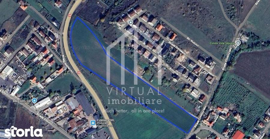 Teren intravilan de vanzare in Sibiu, 3000 mp deschidere la DN 14 - 2
