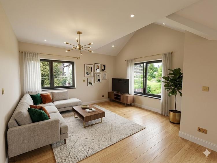 Apartament cu 2 camere 56,40 mp + 30 mp pod - Busteni cartier Zamora - 1