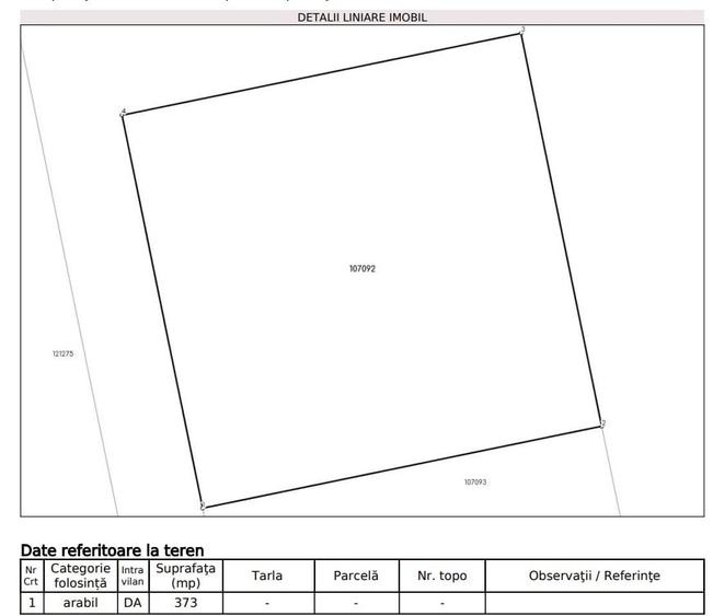 De vânzare teren intravilan în Domnești 375mp - 2