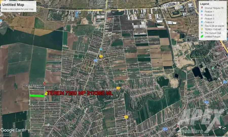 Teren intravilan 14700mp | 42X360 | Toate utilitatile | Zona Domnesti - 4