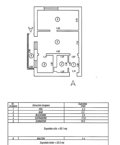 ⏩ Tomis NORD 2 Camere semiDecomandate 33m² Mobilat Utilat Centrala Gaze - 14