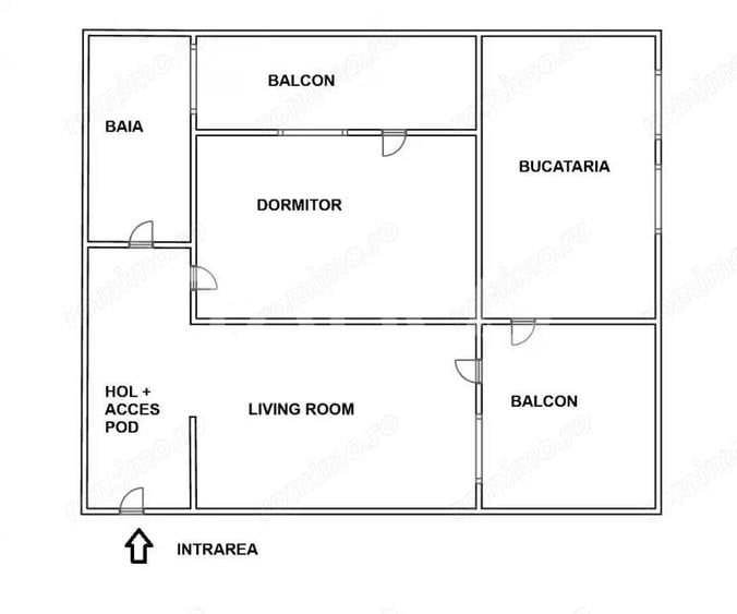 Apartament de vanzare 2 camere pod depozitare parcare si 2 balcoane - 1