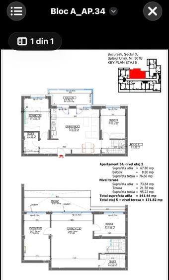 PENTHOUSE-URI  SPLAIUL UNIRII,DELTA VACARESTI,Etaj 5-6,Scara interioara,3-7 Cam. - 7