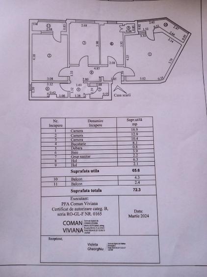 Apartament cu 3 camere decomandat în Vidin-Progresul
