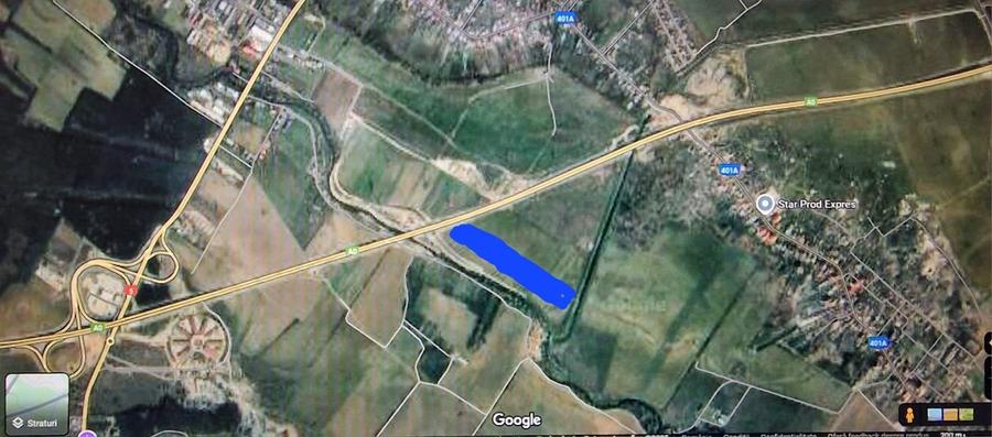 Teren extravilan Jilava langa A0, 5000 mp, 16.87 m deschidere - 1