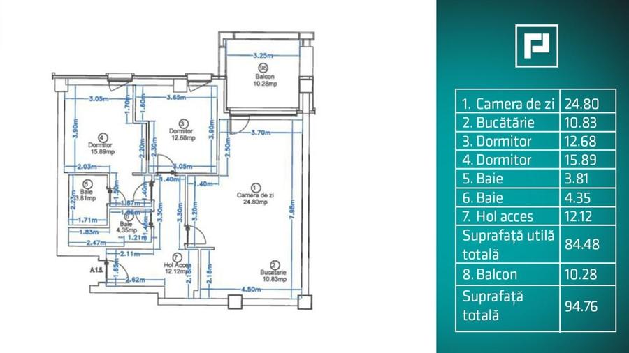 Apartament 3 camere Mobilat – Scoala Americana - 7
