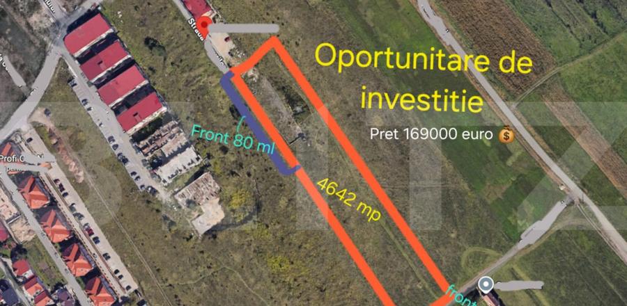 Teren de investitie 4642 mp in zona Strazii Cometei din Baci - 1