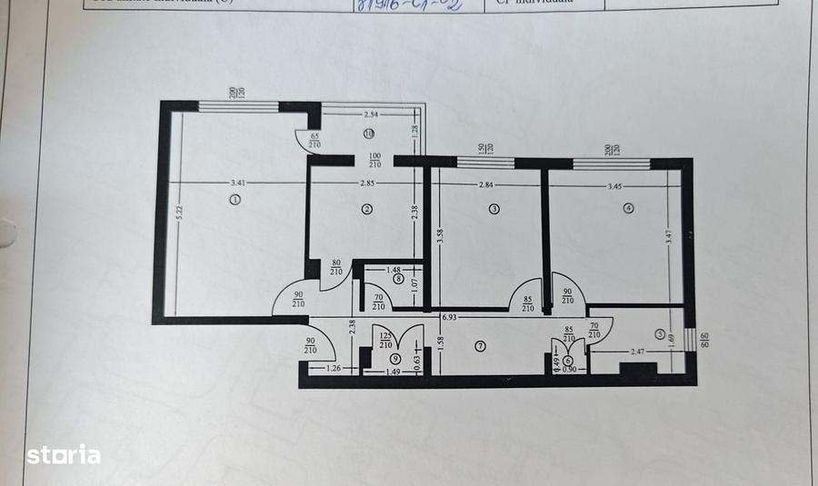 Apartament cu 3 camere în Popa Șapcă