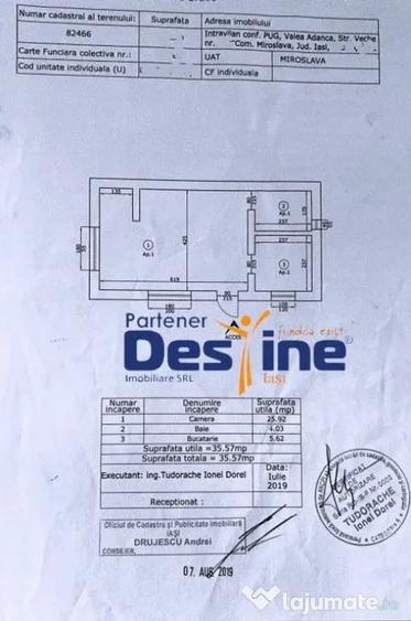 Garsonieră decomandată în Cug