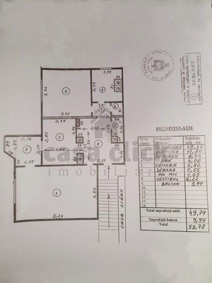 Apartament 2 camere decomandat, etaj 2, mobilat – Piața Centrală - 12