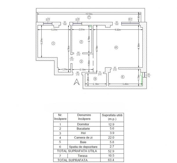COMISION 0%! 2 CAMERE+ TERASA CU VEDERE PANORAMICA - 12