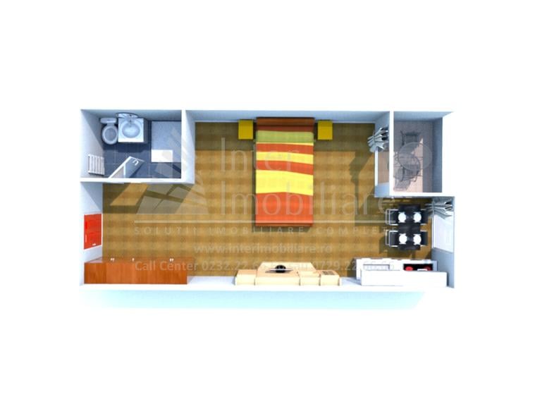 Apartament 1 camera, open-space, 50 mp, Mamaia Nord, Lac Siutghiol, cod 161940 - 1