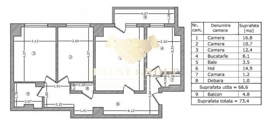 Apartament 3 camere Banu Manta