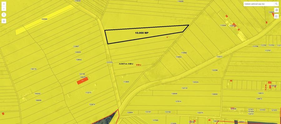 Teren extravilan 10.000 mp situat pe UAT Sibiu / zona Dealul Daii - 2