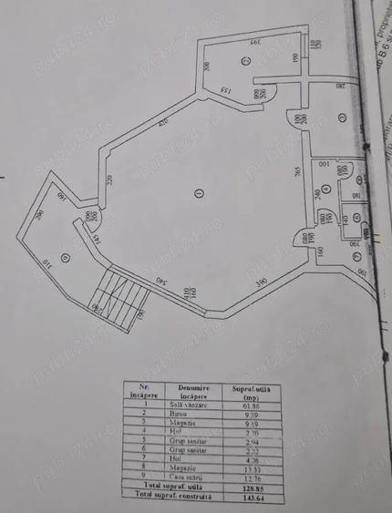 Spatiu comercial P+1E si pivnita in Busteni - 1