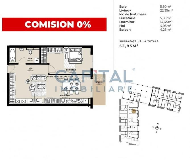 Apartament 2 camere - Marasti, bloc nou in constructie Apartament 2 camere - Marasti, bloc nou in constructie