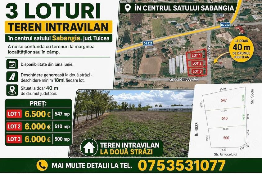 Vand teren intravilan sat Sabangia jud Tulcea - 2