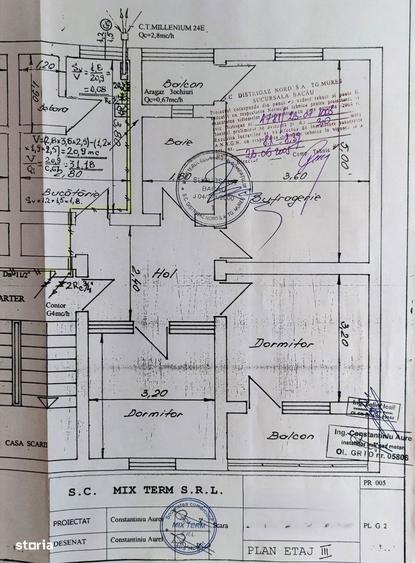 Apartament 3 camere (decomandat) cartier Darmanesti | Etaj 3/4 - 2