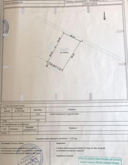 Teren de 1333 mp, în Kamsas