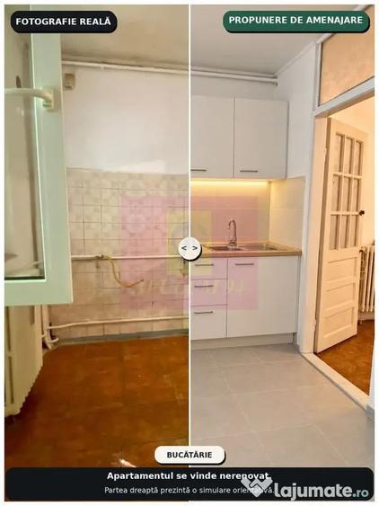Apartament cu 2 camere decomandat în Apusului