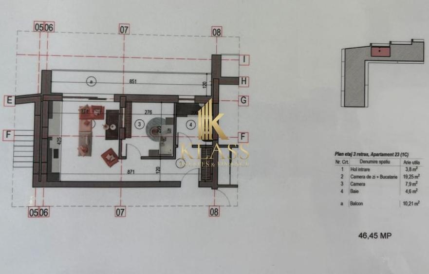 Apartament 2 camere, 46,5 mp, balcon, bloc nou, zona Nicolae Grigorescu - 1