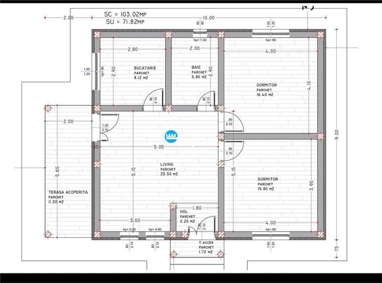 Casa parter de vanzare in Barnova, teren 400 mp si terasa acoperita - 3