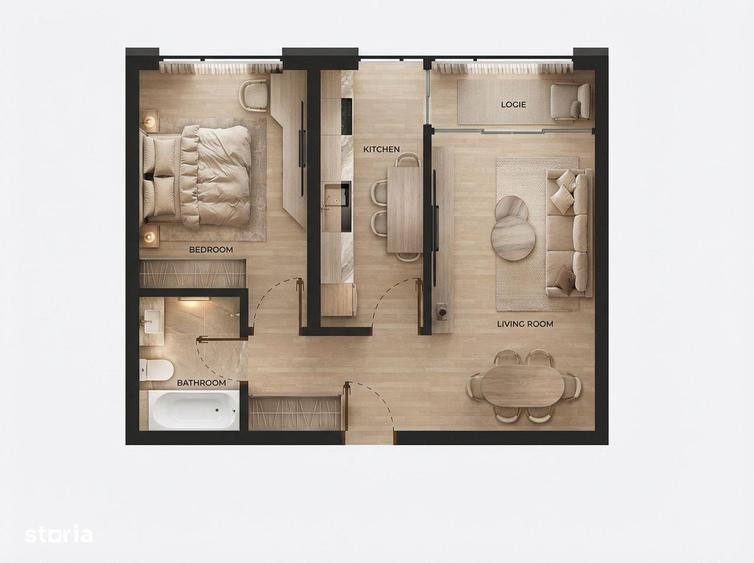 2 camere spa?ios | Parc privat | Incalzire in pardoseala | Militari - 3