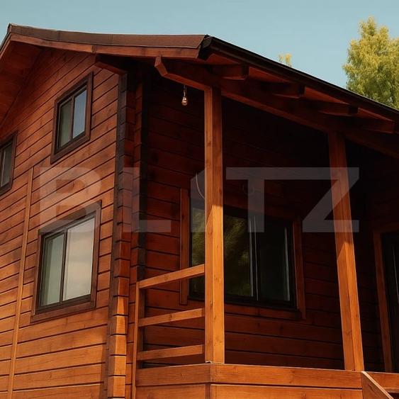 Cabană din lemn masiv, 100 mp utili, teren 3000 mp, Someșu Rece - 2