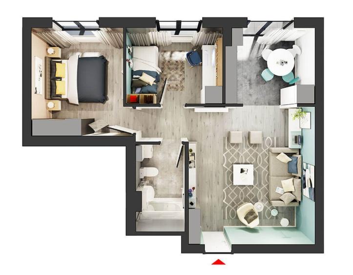 DIRECT Proprietar | 3 Camere HILS PALLADY  mobilat + Loc parcare Teran inclus - 9