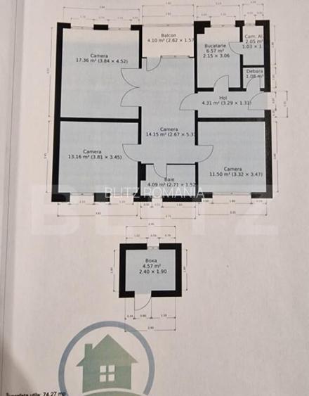 Apartament 4 camere, zona Punctele Cardinale Apartament 4 camere, zona Punctele Cardinale