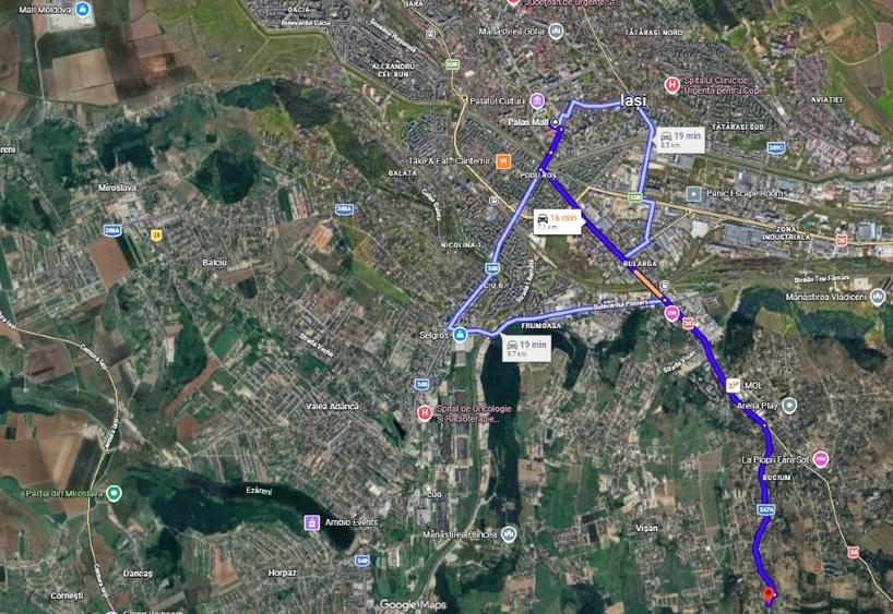 Bucium la 7km de centrul Iasului doua loturi de cate 780mp, priveliste splendida - 2