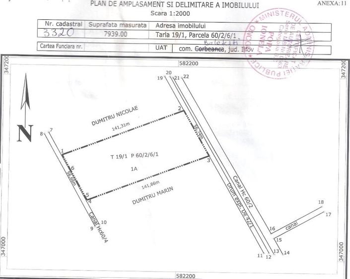 BALOTESTI  MECHEAUA, TARLA 19/1 PARCELA 60/2/6/1 - 2
