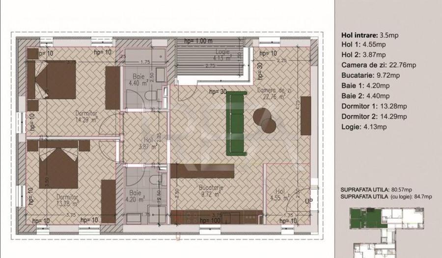 Apartament 3 Camere Timpuri Noi - 1