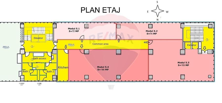Spatiu birouri de inchiriat 36-127 mp Clasa A Gruia. - 9