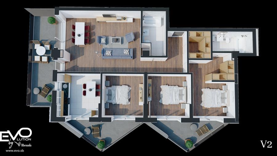 AP. 4 CAMERE | SE | 129 MP | SHOPPING CITY SIBIU | Evolution Apartments - 4