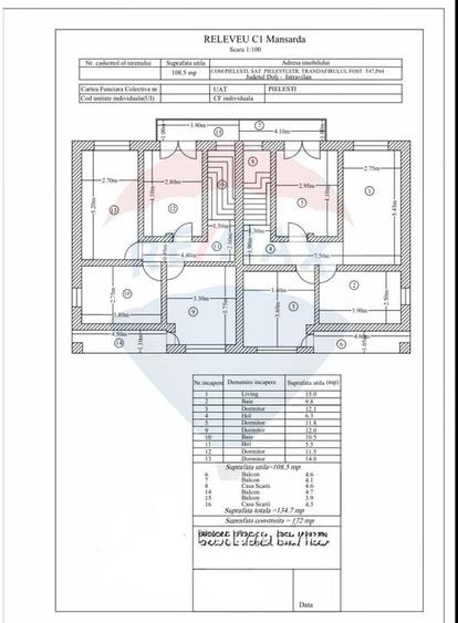 Duplex cu 6 camere cu Teren 495 Mp în Exterior Est