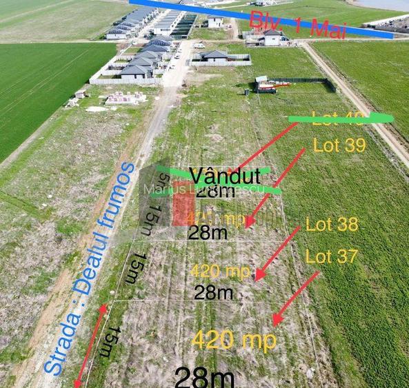 De vanzare 2 loturi de teren in comuna Berceni-Vidra