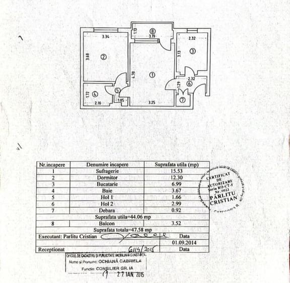 Apartament 2 camere | Tomis II | etaj 3 | mobilat, utilat | centrală gaz - 14