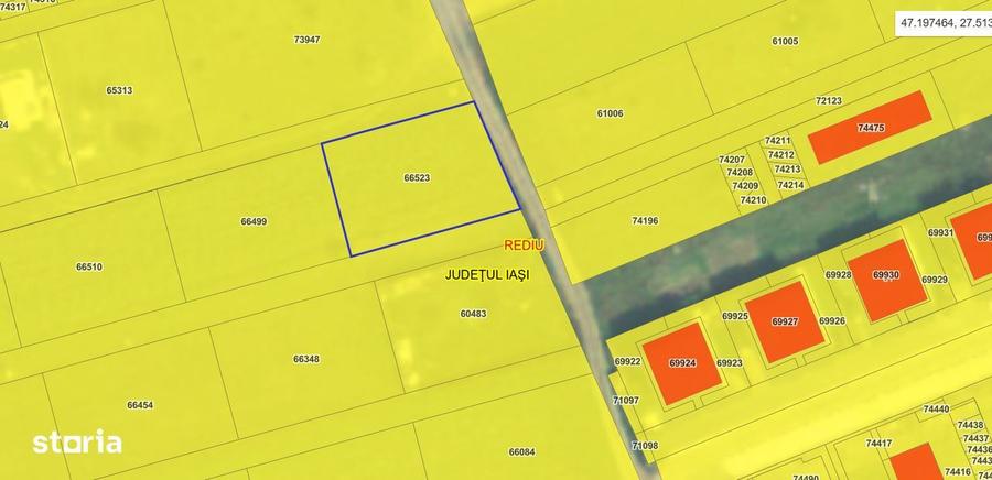 Teren 540 mp intravilan Rediu,Str.Academiei - 2